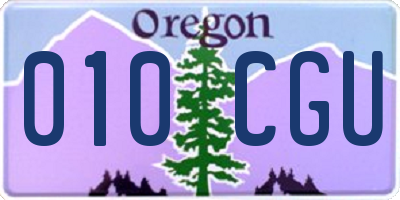 OR license plate 010CGU