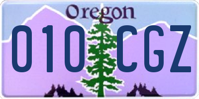 OR license plate 010CGZ