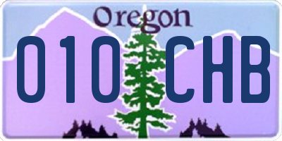 OR license plate 010CHB