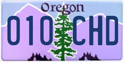 OR license plate 010CHD