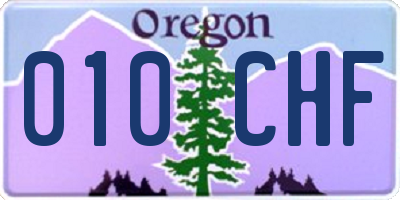 OR license plate 010CHF