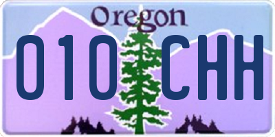 OR license plate 010CHH
