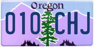 OR license plate 010CHJ