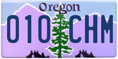 OR license plate 010CHM