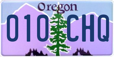 OR license plate 010CHQ