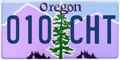 OR license plate 010CHT