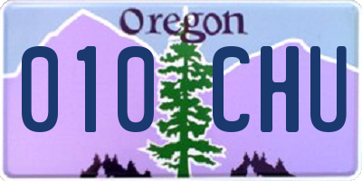 OR license plate 010CHU