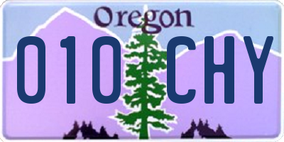 OR license plate 010CHY