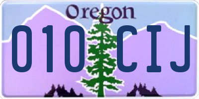 OR license plate 010CIJ