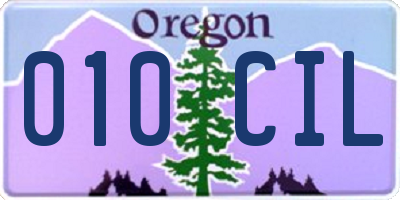 OR license plate 010CIL