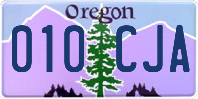 OR license plate 010CJA