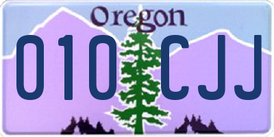 OR license plate 010CJJ