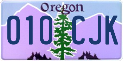OR license plate 010CJK