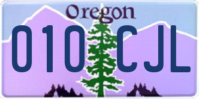 OR license plate 010CJL