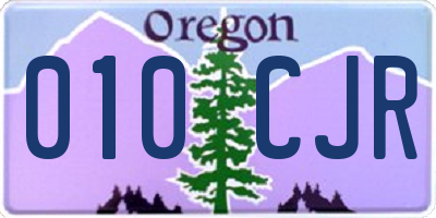 OR license plate 010CJR