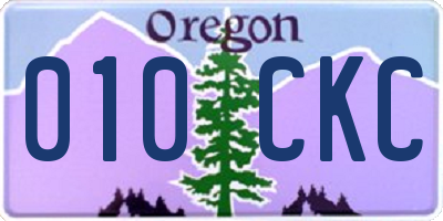 OR license plate 010CKC