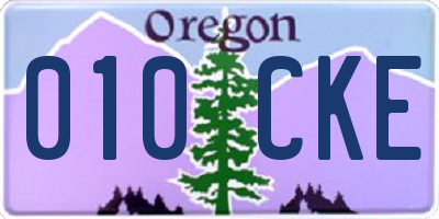 OR license plate 010CKE