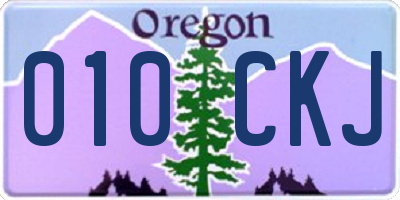 OR license plate 010CKJ