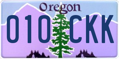 OR license plate 010CKK
