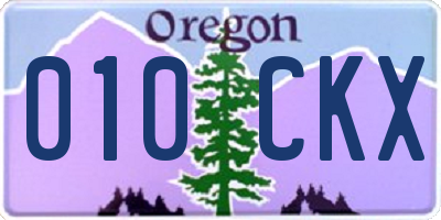 OR license plate 010CKX