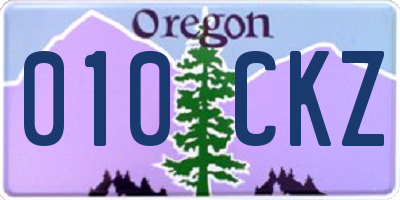 OR license plate 010CKZ