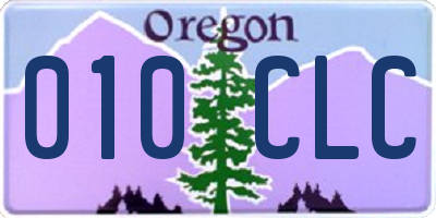 OR license plate 010CLC