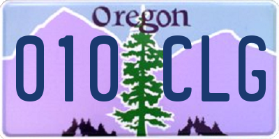 OR license plate 010CLG