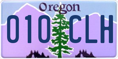 OR license plate 010CLH
