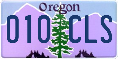 OR license plate 010CLS