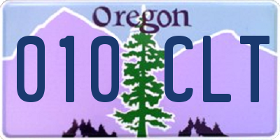 OR license plate 010CLT
