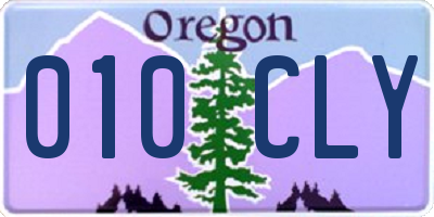 OR license plate 010CLY
