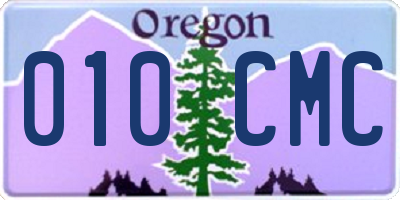 OR license plate 010CMC