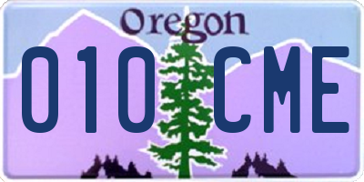 OR license plate 010CME