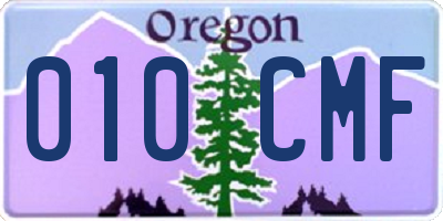 OR license plate 010CMF
