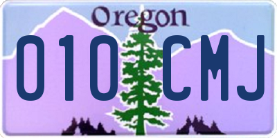 OR license plate 010CMJ
