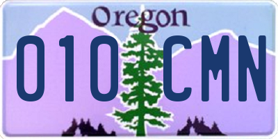 OR license plate 010CMN