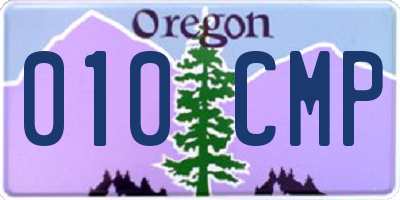 OR license plate 010CMP