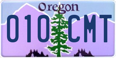 OR license plate 010CMT