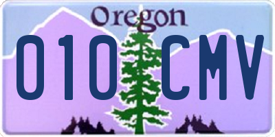 OR license plate 010CMV