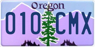OR license plate 010CMX