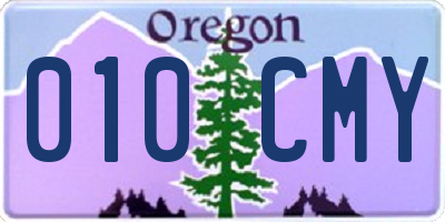 OR license plate 010CMY