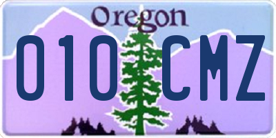 OR license plate 010CMZ