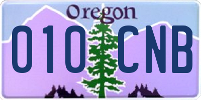 OR license plate 010CNB