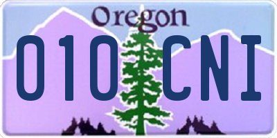 OR license plate 010CNI