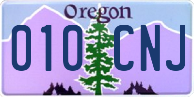 OR license plate 010CNJ