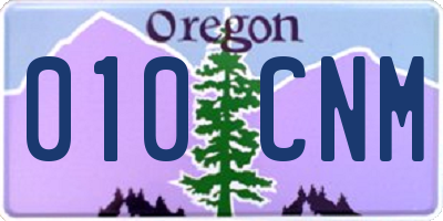 OR license plate 010CNM