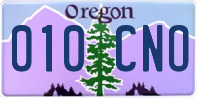 OR license plate 010CNO
