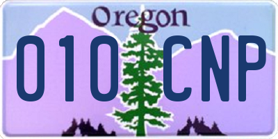 OR license plate 010CNP