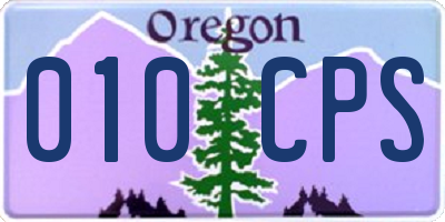OR license plate 010CPS