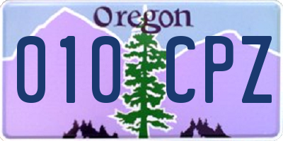 OR license plate 010CPZ